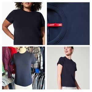 SPANX Navy Air Essentials T-Shirt